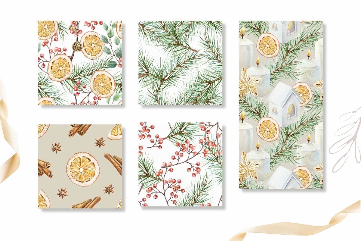 Cozy Christmas. Watercolor Clip Art., a Seasonal Illustration by Farida Bik (Photo 11 of 13)