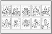 Unicorn at Work Coloring Book, an Animal Illustration by Lamia Emad (Thumbnail 3 of 5)