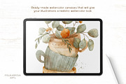Delicate Watercolor Brushes & Canvas, a Brush Add-On by polikarpovaart (Thumbnail 5 of 16)