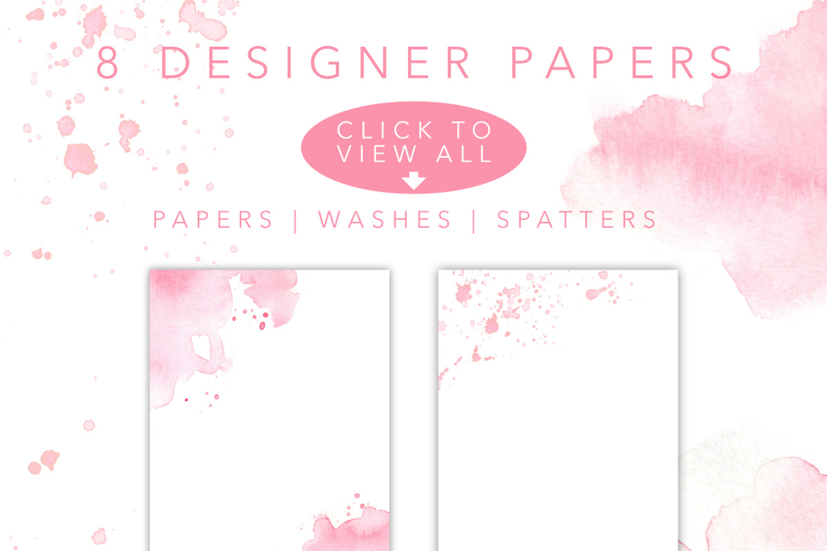 Pink Watercolor Backgrounds + Washes, an Illustration by Feather Grace Designs (Photo 2 of 7)