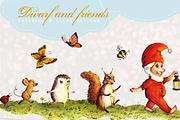 Watercolor Fairytale Forest, an Illustration by Whimseez (Thumbnail 4 of 6)