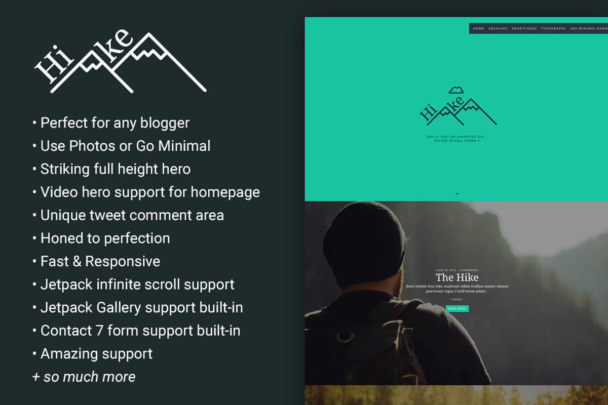 Hike - A Blog Theme for the Wanderer, a WordPress Template by MeanThemes (Photo 2 of 2)