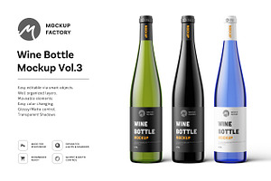 Wine Bottle Mockup Vol.3