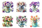 Watercolor Spring Flower Jar PNG, a Graphic by CitraGraphics (Thumbnail 2 of 4)