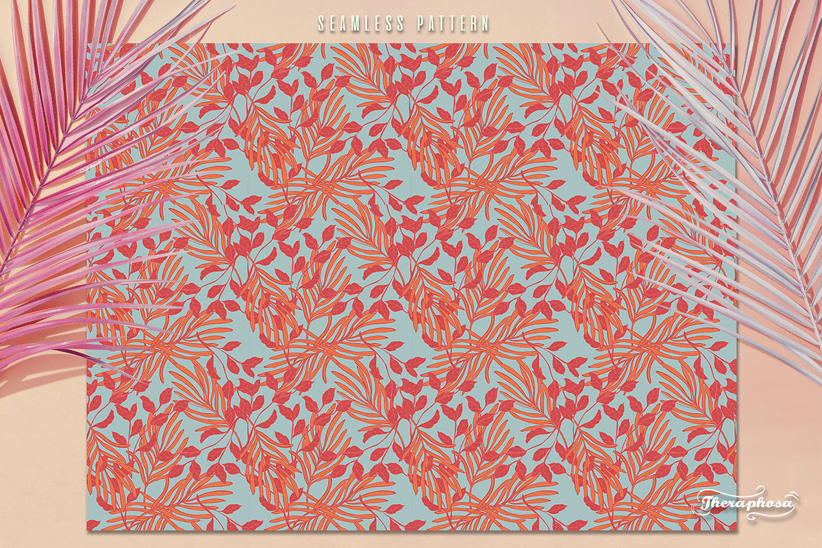 12JPG/EPS Tropical floral pattern, a Pattern Graphic by Theraphosath (Photo 15 of 25)