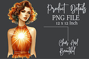 Amber Summer Vintage Woman Clipart, an Illustration by Rose Art (Thumbnail 7 of 7)