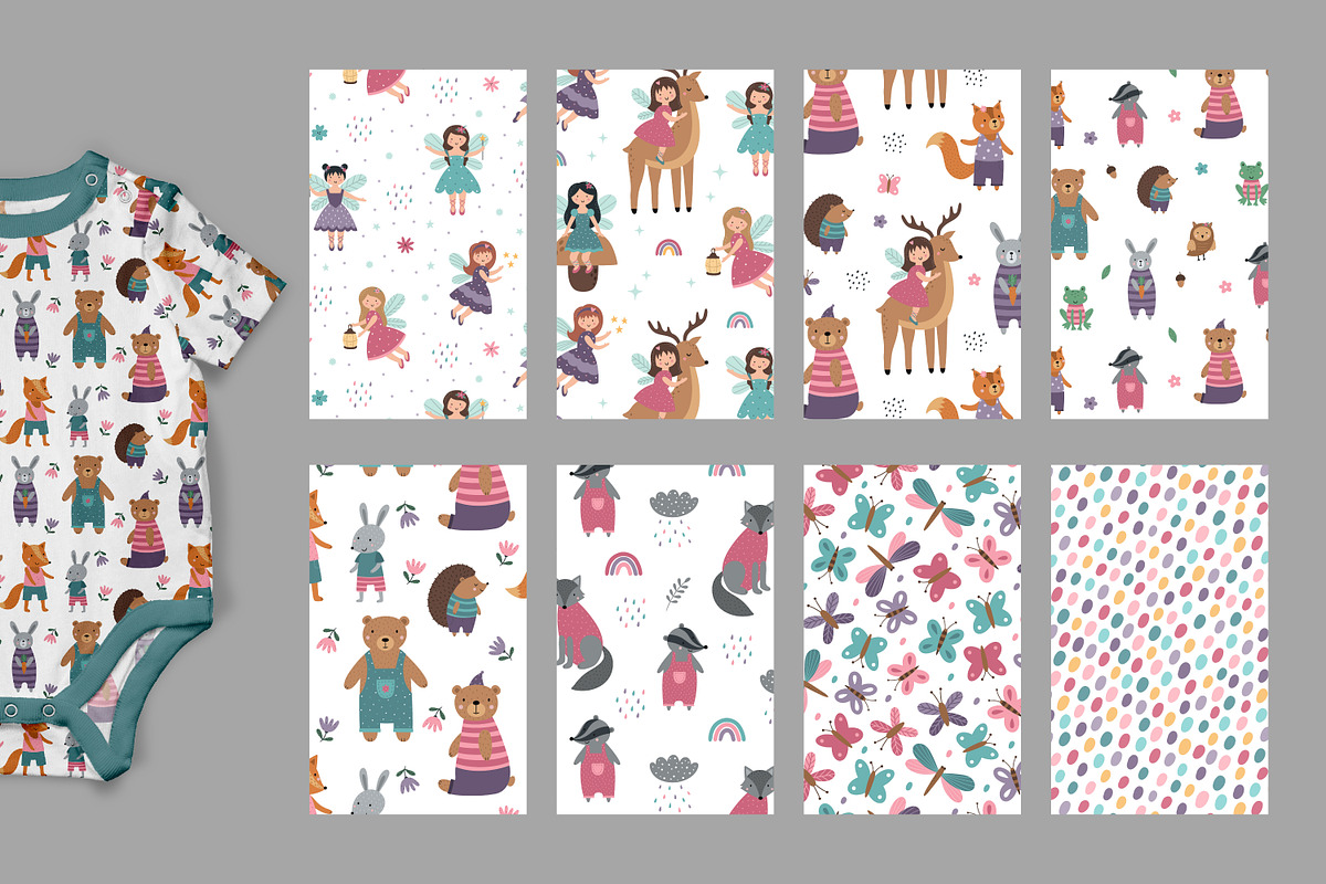 Fairy forest. Kid's collection, an Animal Illustration by Guvi-Design (Photo 7 of 13)