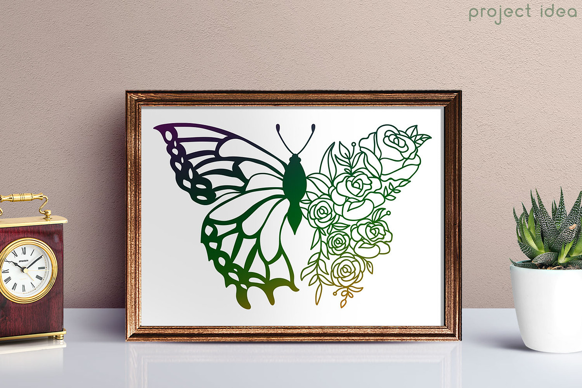 Flower - Floral Butterfly SVG Pack, a Decorative Illustration by Dasagani (Photo 4 of 5)
