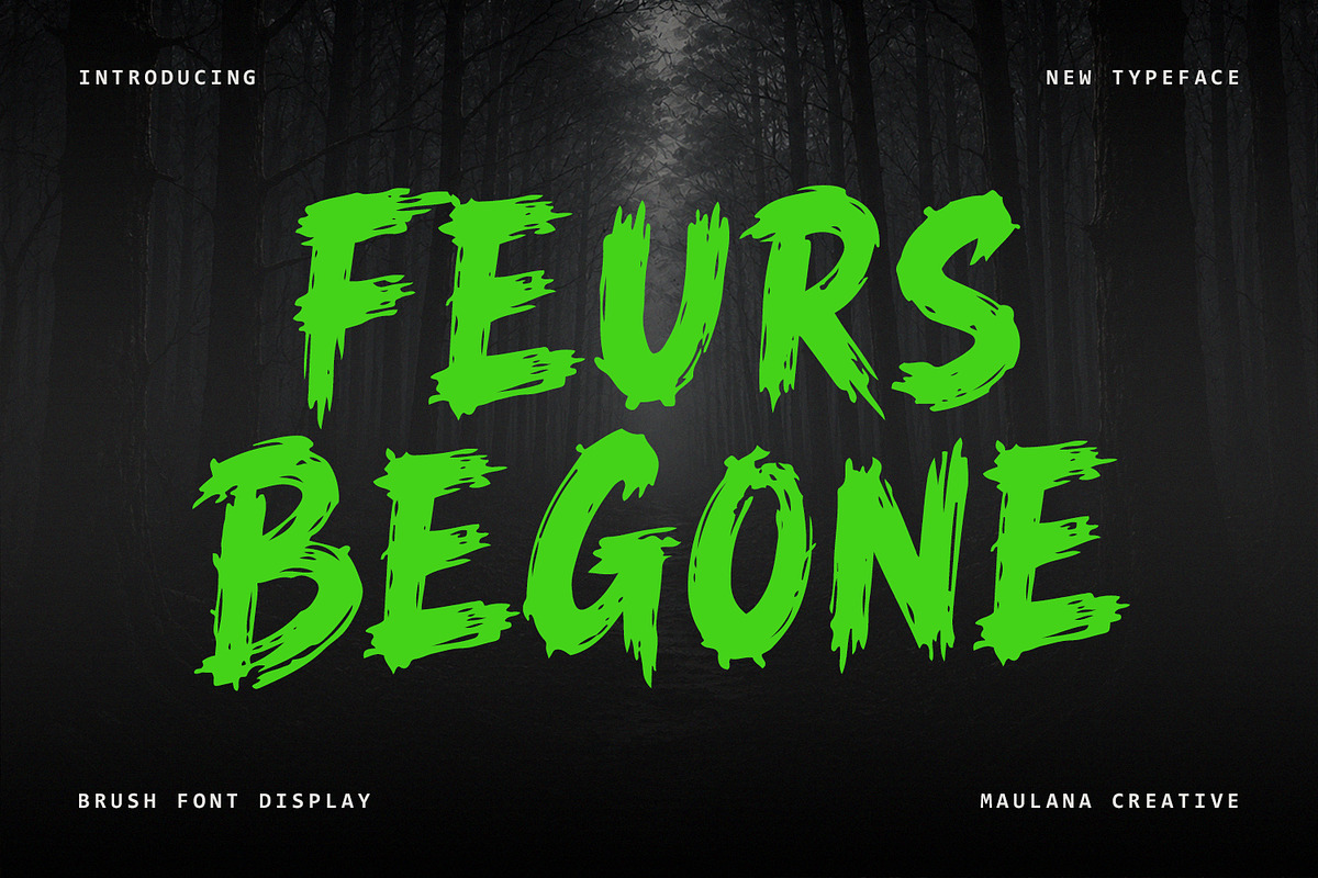 Feurs Begone Spooky Horror Brush, a Handwritten Font by Maulana Creative (Photo 1 of 7)