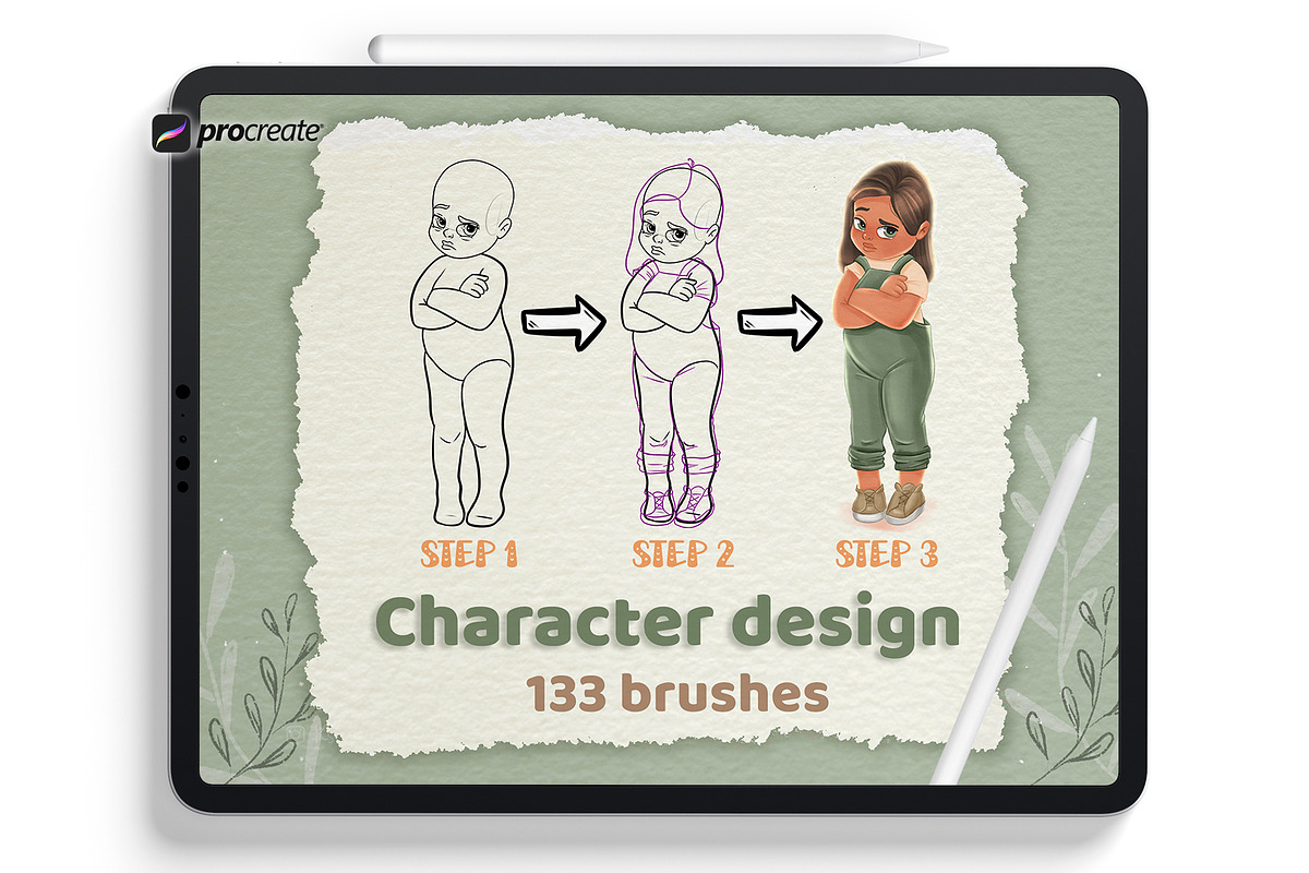 Procreate Character Design, a Brush Add-On by KsTumanova (Photo 1 of 6)