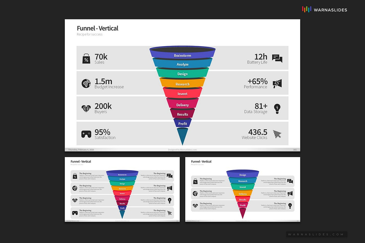 Funnel Diagram PowerPoint Templates, a Presentation Template by Warna Works (Photo 25 of 26)
