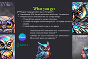 Holographic Owls: Business Cards, a Business Card Template by Cheryl.wTf (Thumbnail 3 of 11)