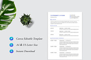 Printable Resume Template, Resume, a Resume Template by BrushstrokeArtGB (Thumbnail 3 of 5)