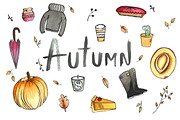 Autumn watercolor essentials, an Illustration by Alena Ermakova (Thumbnail 2 of 4)