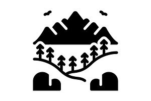 Wilderness wilds solid icon, a Solid Icon by Creative priyanka