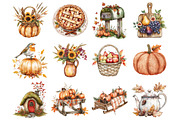Cottagecore Fall Clipart, a Seasonal Illustration by CitraGraphics (Thumbnail 2 of 6)