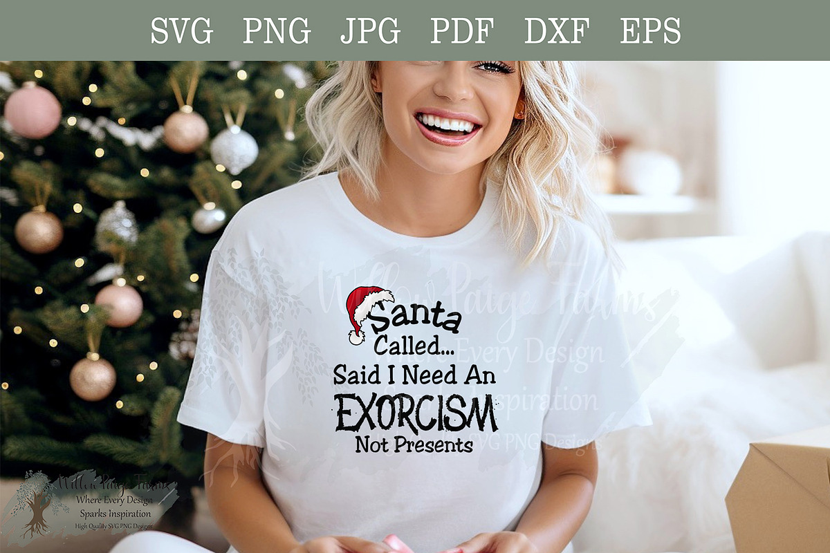Santa funny Goth Christmas svg, an Object Graphic by Willow Paige Farms (Photo 4 of 6)