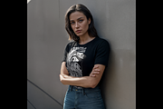 Black T-shirt Mockup Male and Female, a Shirt Mockup by AnagramDesign (Thumbnail 12 of 18)