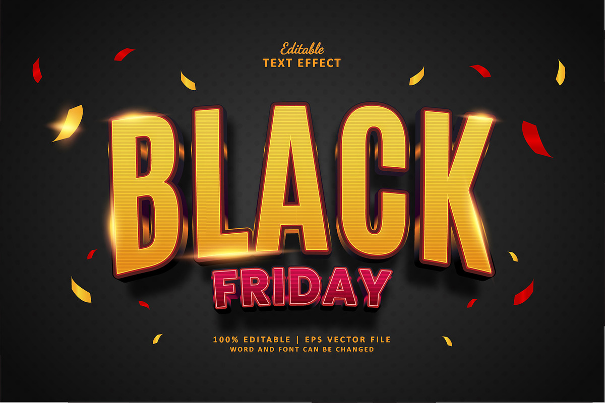 Text Effect Black Friday 3d, a Layer Style Add-On by Navy Graphic (Photo 1 of 2)