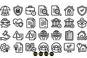 Security And Finance Icon Set, an Illustration by designvectx (Thumbnail 3 of 3)