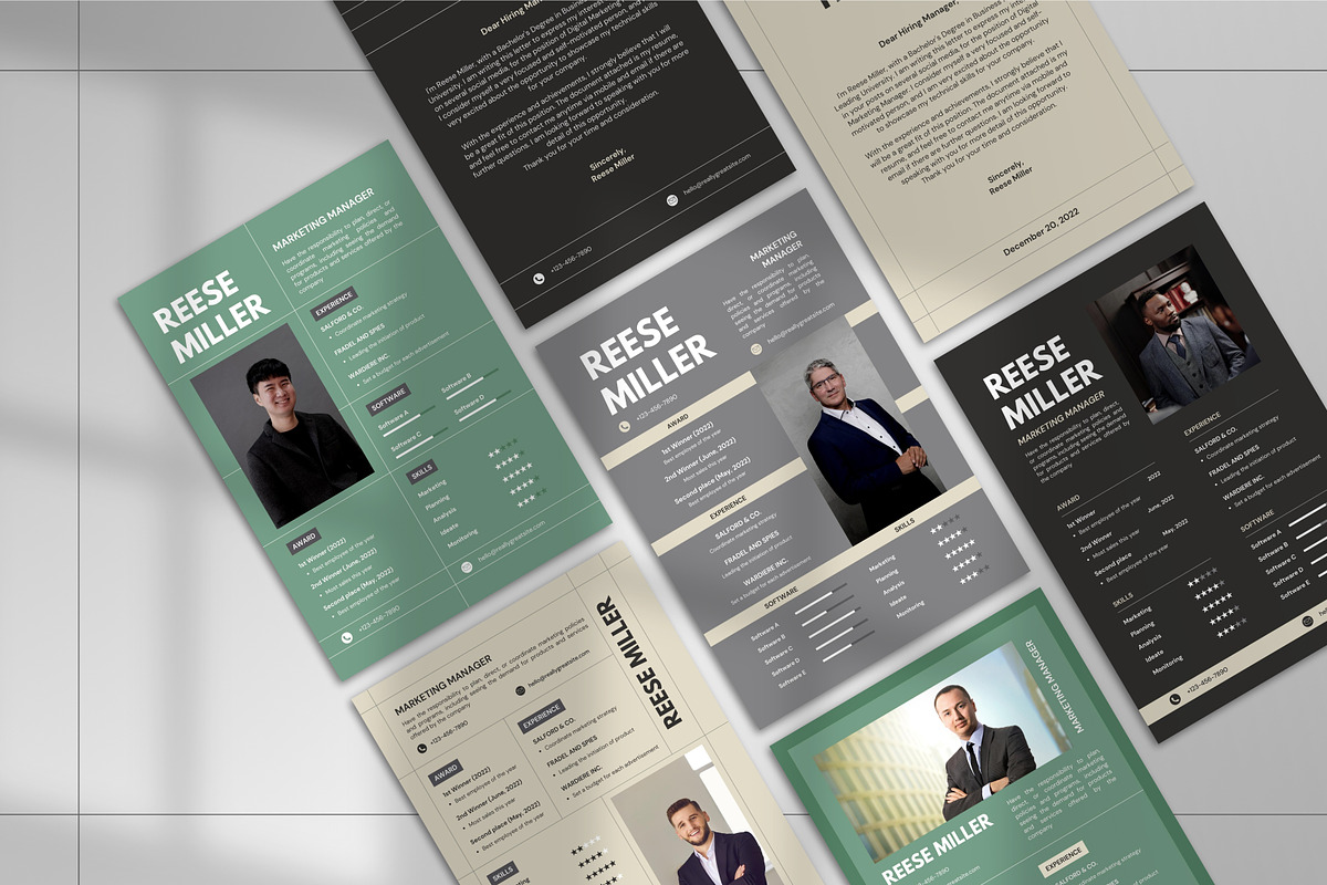 Resume Kit Minimalist Canva Template, a Resume Template by Brandearth RRGraph (Photo 5 of 11)