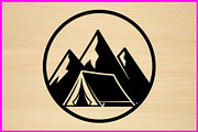 Tent and Mountain Emblem Bundle, an Object Illustration by Gfx_Store (Thumbnail 11 of 12)
