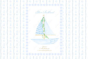 Sailboat Boy Birthday Party Invite