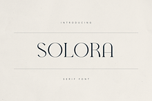 Solora – Elegant Modern Serif Font