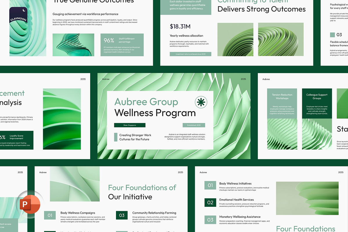 Aubree – Employee Wellbeing Program, a Presentation Template by Claymoon Lab (Photo 2 of 7)