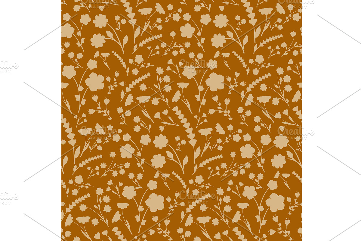 Repeating delicate floral pattern in, a Texture Illustration by okskukuruza