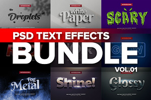 Photoshop 3D Text Effects BUNDLE 1