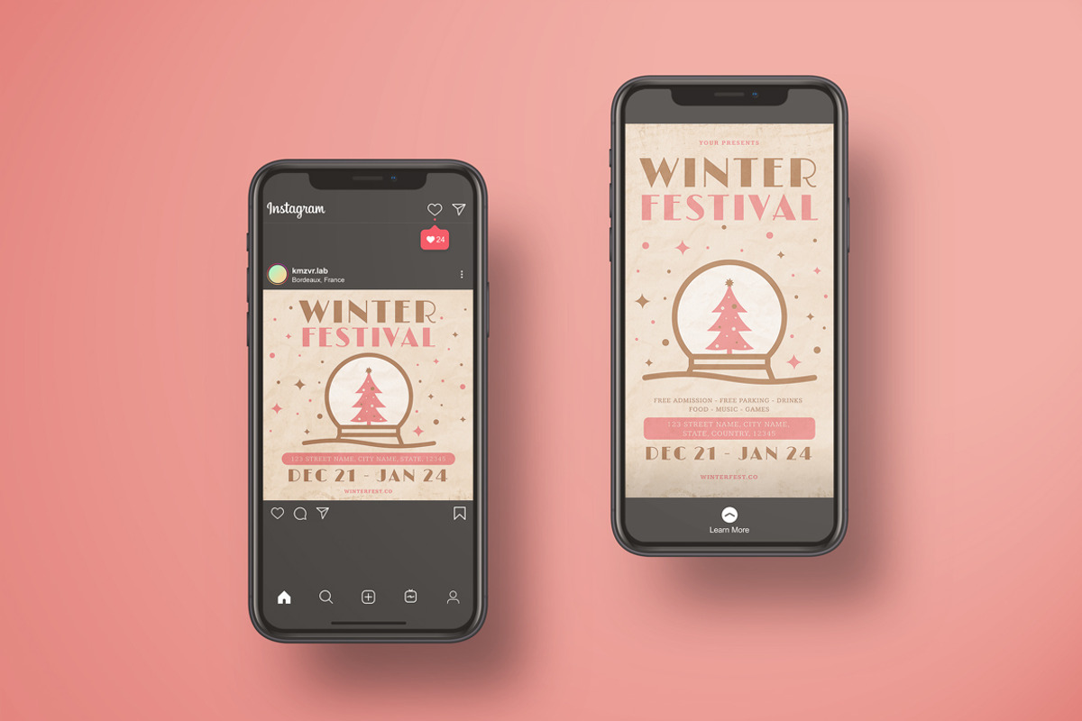 Winter Festival Flyer Set, a Flyer Template by KMZVR.Lab (Photo 4 of 6)