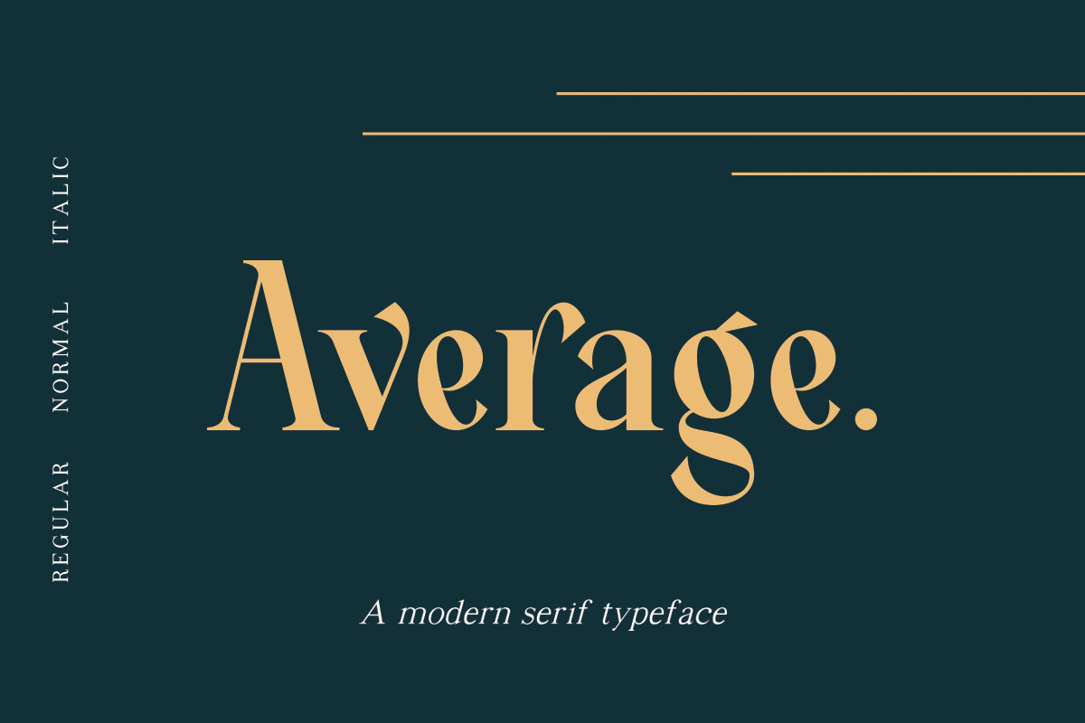 Average - Modern Serif Typeface by Dharmas Foundry | Creative Market