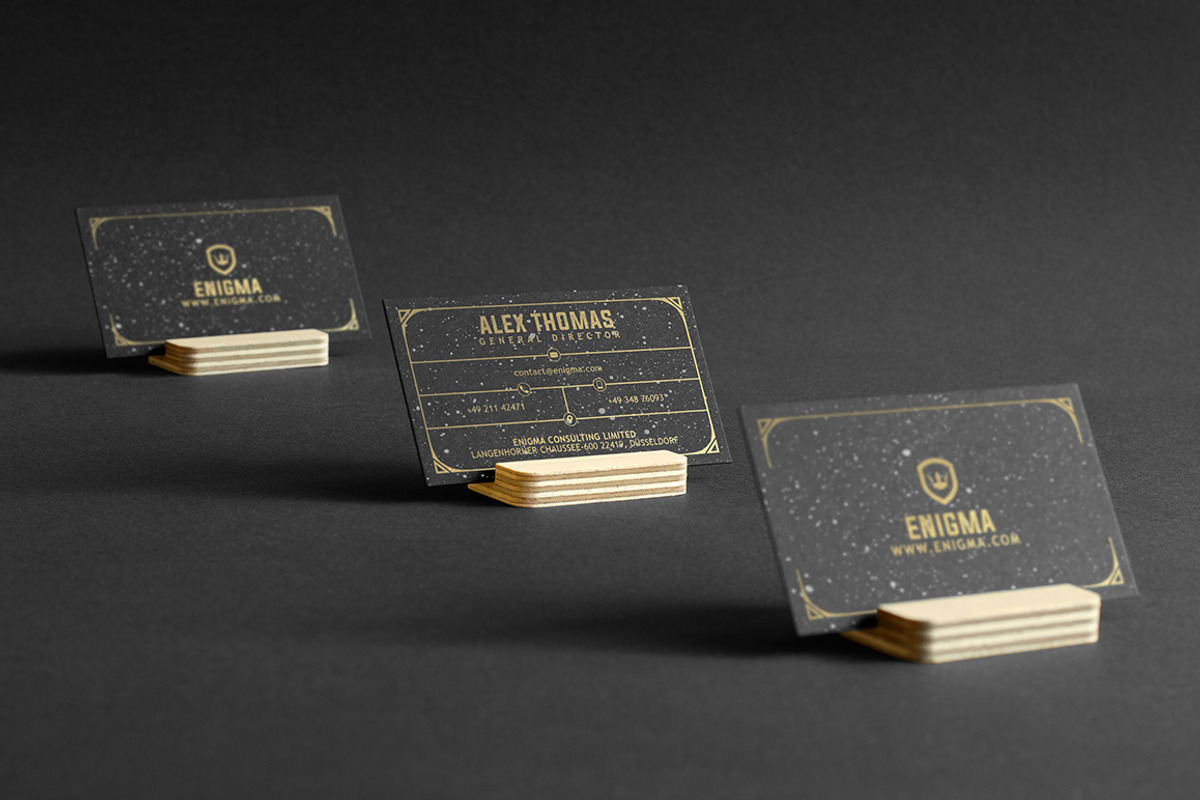 Gold And Black Business Card, a Business Card Template by Marvel (Photo 2 of 5)