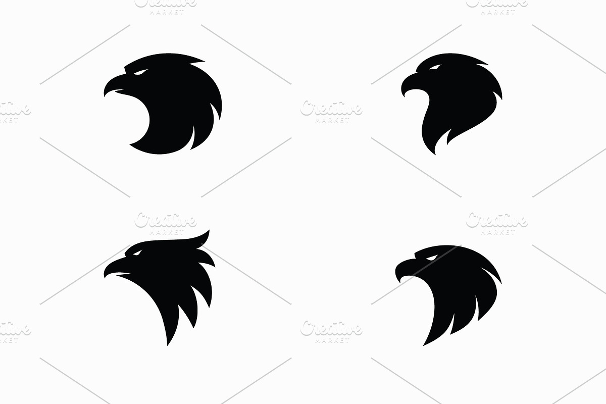 Eagle head simple vector logo design, a Graphic by T.Vooka