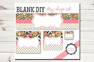 Flower Etsy Shop Banner Vintage