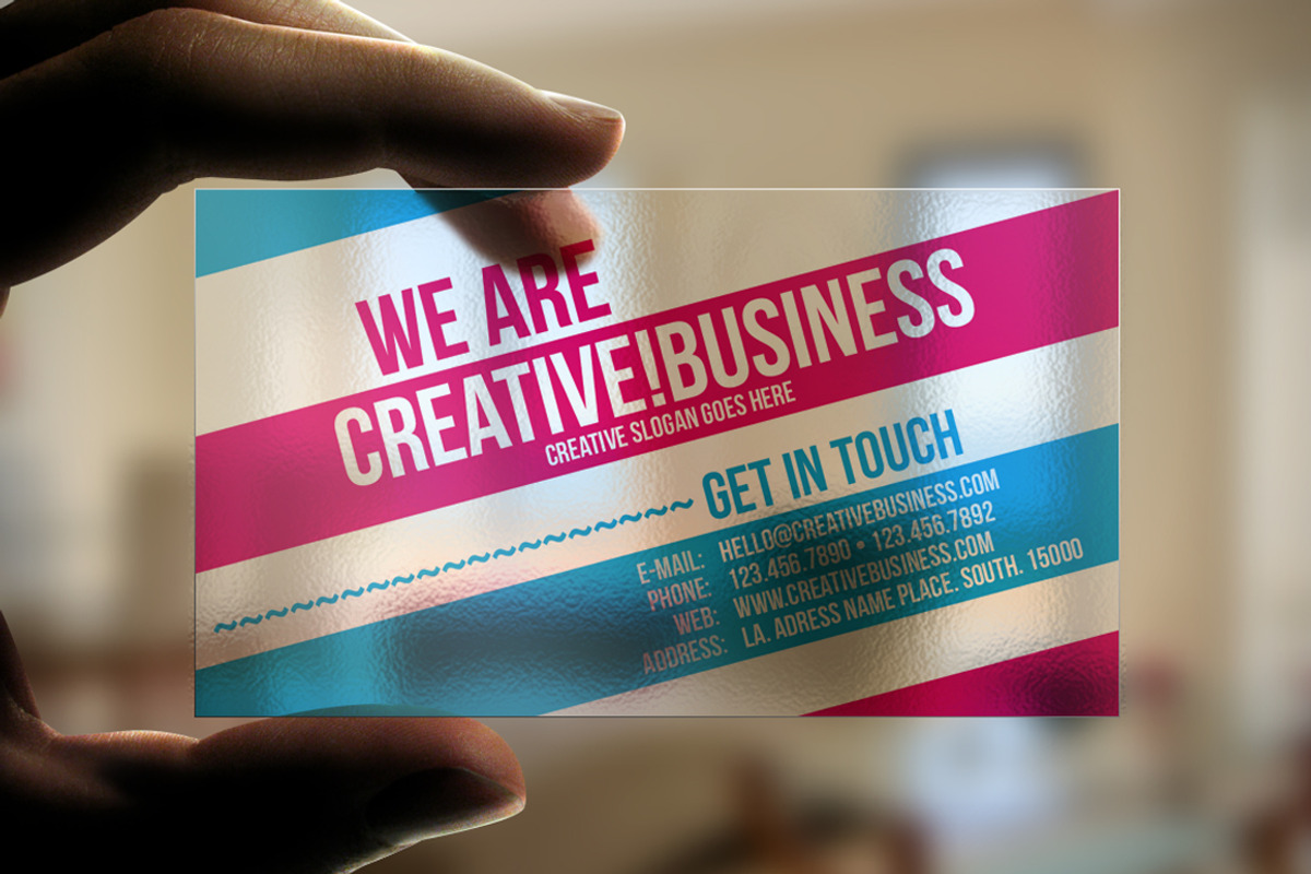 Transparent Plastic Business Card, a Business Card Template by artnook (Photo 1 of 3)