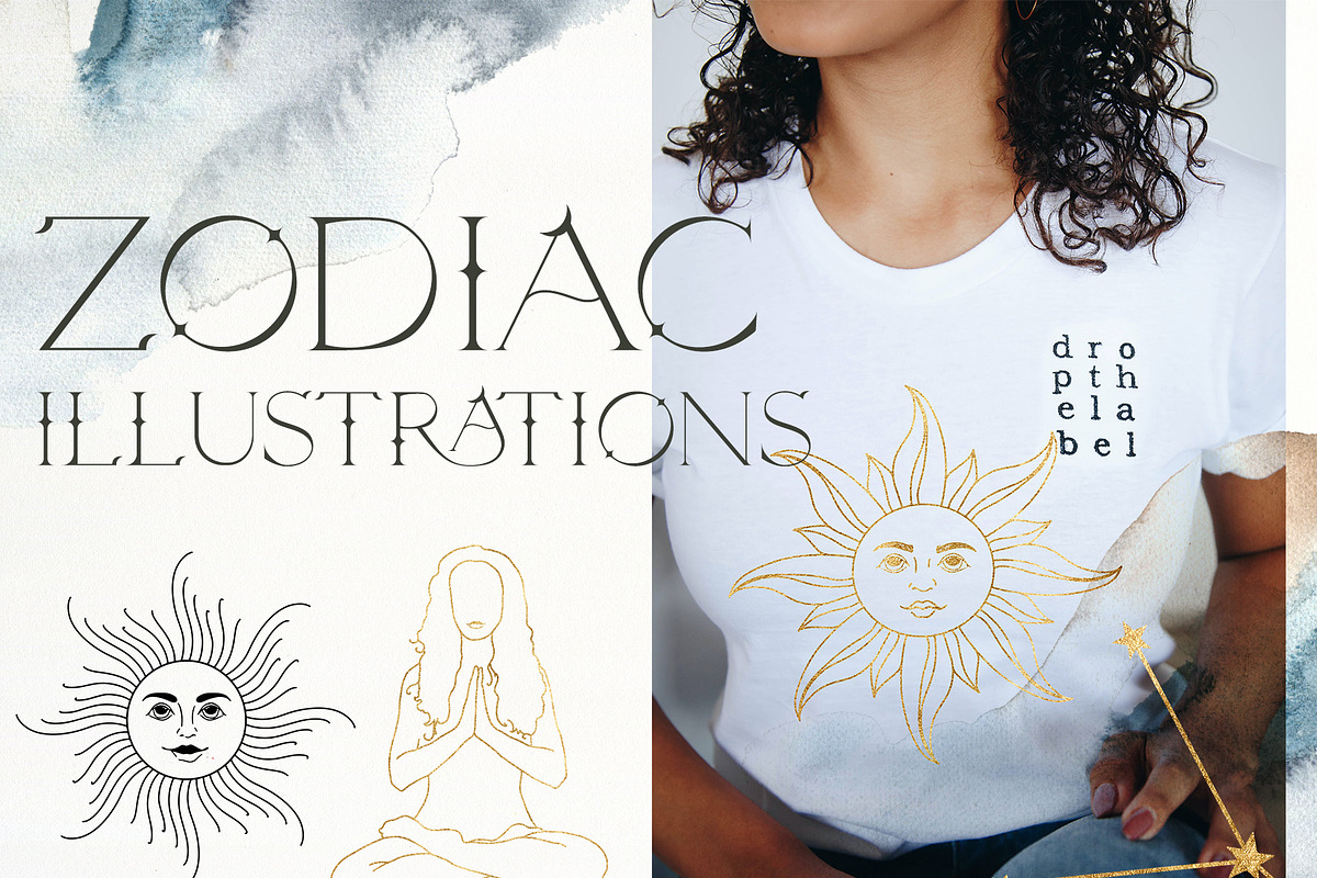 ASTROLOGY watercolor zodiac signs, a Decorative Illustration by Yuliya Derbisheva (Photo 12 of 17)