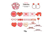 Groovy Valentines Day Clipart, a Decorative Illustration by KisbyArt (Thumbnail 4 of 6)