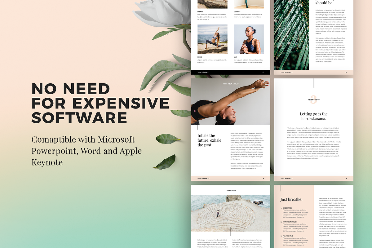 Yoga Presentation Template 20 Pages, a Presentation Template by The Cave Graphics (Photo 6 of 7)