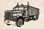 American Trucks Drawings Pack, an Illustration by Doggy Days (Thumbnail 6 of 7)