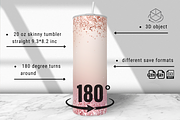 3D animated skinny tumbler mockup, a Product Mockup by Trendingdigital (Thumbnail 3 of 12)
