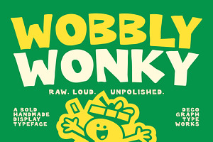 WOBBLY WONKY – Quirky Display Font