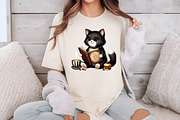 Cat Silhouette Love Coffee Clipart, an Illustration by Libby Wishes (Thumbnail 10 of 12)