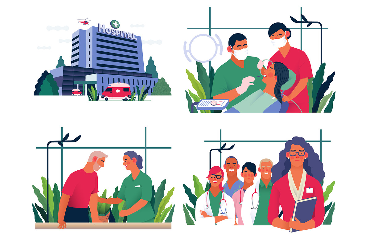 Part 2 Medical website illustrations, a Healthcare Illustration by Grivina's shop (Photo 6 of 37)