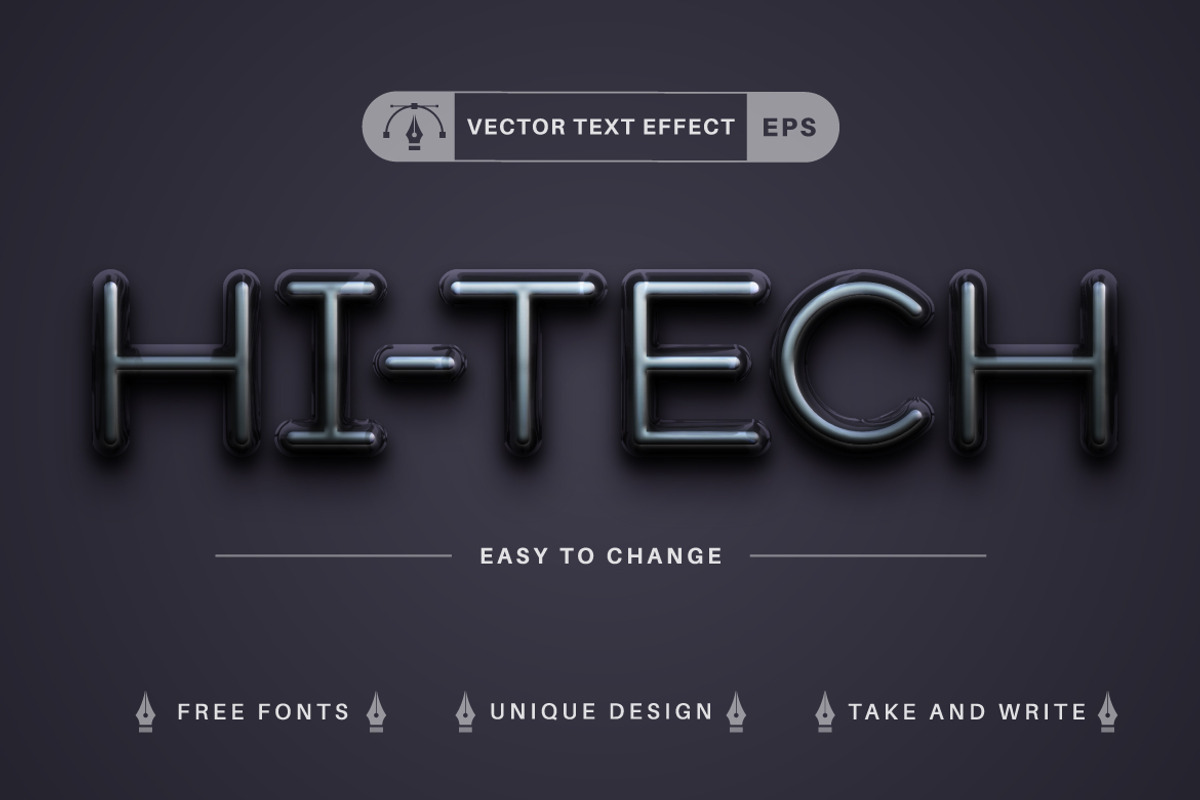 Set 10 Plastic Editable Text Effects, a Layer Style Add-On by rwgusev (Photo 2 of 11)