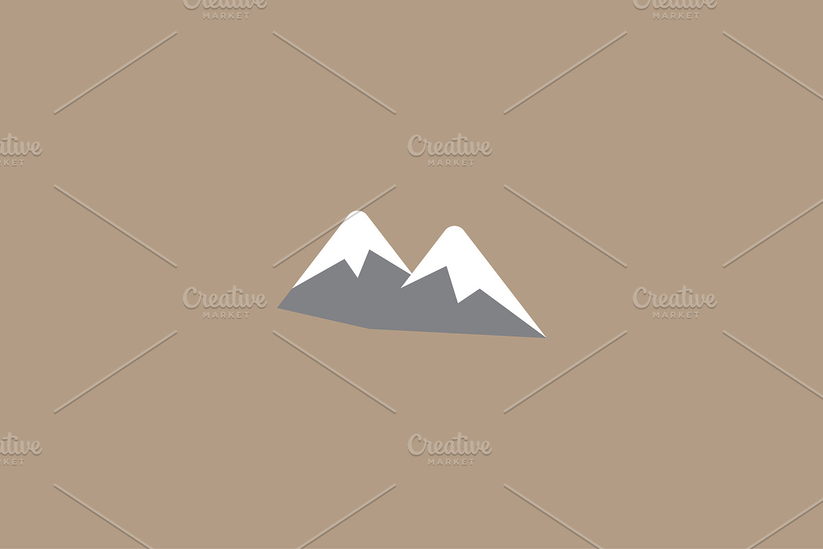 Mountain color icon vector. Simple, a Background Graphic by Anno Urbis