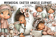 Whimsical Easter Angels Clipart, an Illustration by CreationArt (Thumbnail 1 of 7)