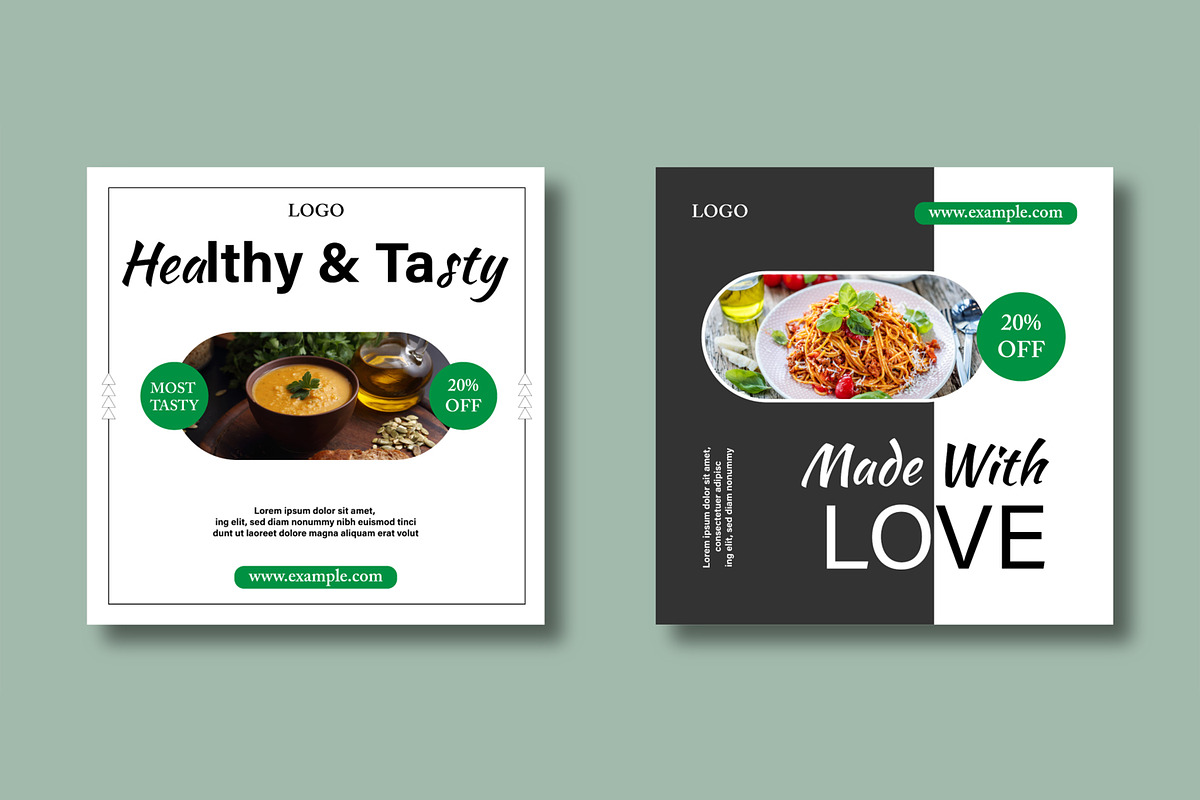 Modern Fresh Food Social Media Post, a Social Media Template by MightyDesign (Photo 4 of 8)
