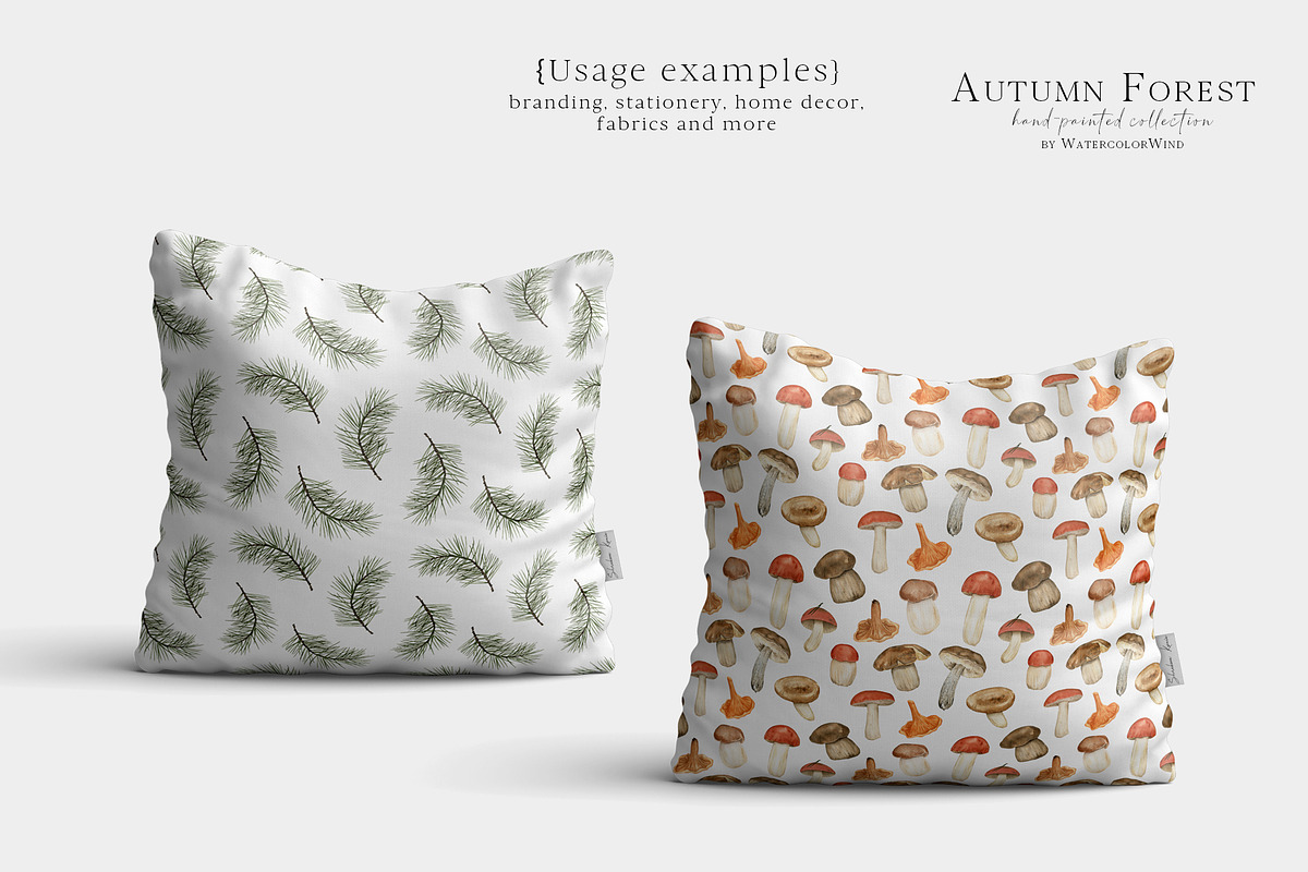 Fall forest mushrooms clipart, an Illustration by Ksenia Shmakova (Photo 6 of 11)